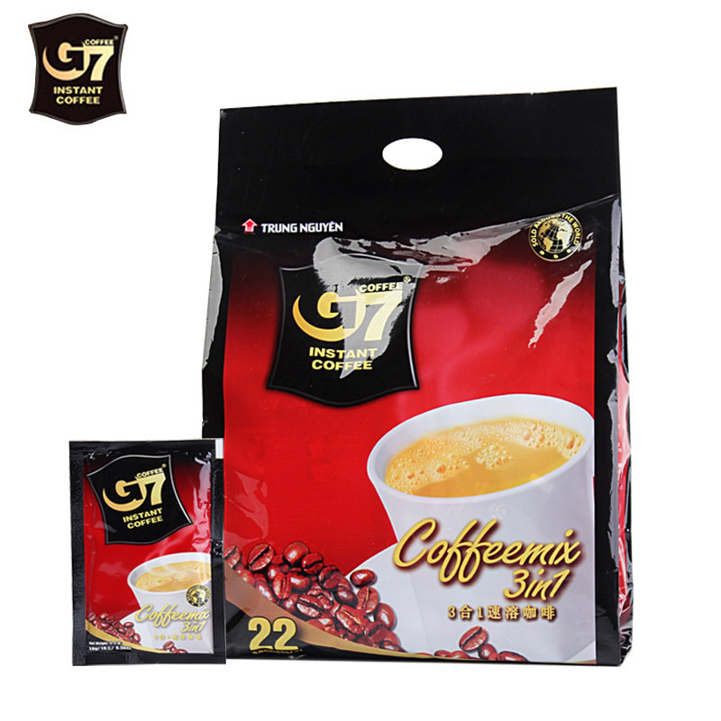 新日期 越南进口中原g7原味三合一即速溶香浓咖啡粉352g 袋装