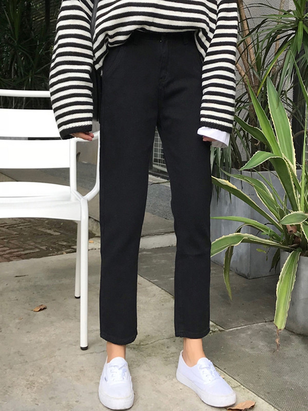春季2020新款高腰显瘦直筒裤宽松百搭牛仔裤女黑色小脚裤子老爹裤在类目 女装/女士精品, 牛仔裤中 - 来自Buy2taobao.com提供专业的淘宝代购服务