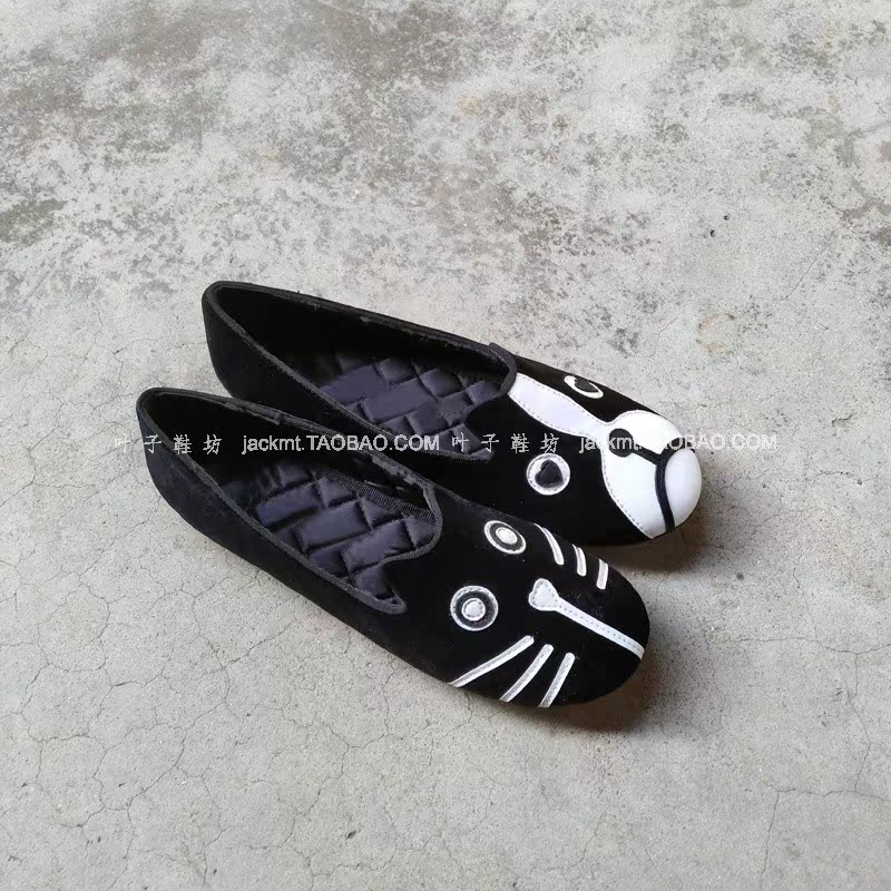 太喜欢了!欧美英伦风 明星款黑色 汪星人平底鞋女乐福鞋猫狗鞋|ruв категории Женская обувь, низкий чистка - от Buy2taobao.com для оказания профессиональной услуги покупки агента Taobao