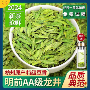 新茶龙井茶雨前明前龙井茶叶嫩芽龙井豆香型高山绿茶浓香型