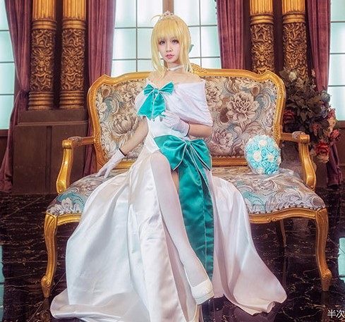 北极cosplay服装出租 fgo 阿尔托莉雅礼裙cos服吾王英灵正装saber