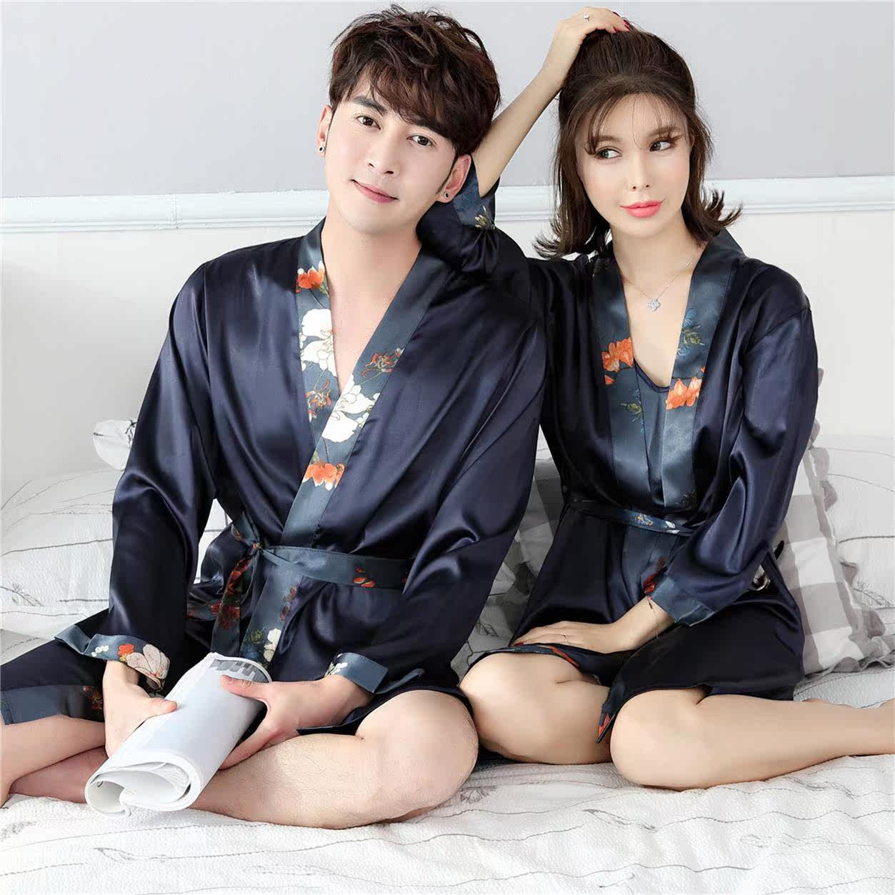 睡衣女春秋夏季性感情趣激情秋天双人新款秋季休闲情侣装浴袍优惠券