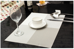 方格PVC灰白色餐垫 防水餐垫 隔热餐垫 餐桌餐垫/垫子