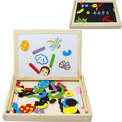 益智玩具木质制积木幼儿智力奇妙画板磁性拼拼乐 大号早教拼图3岁