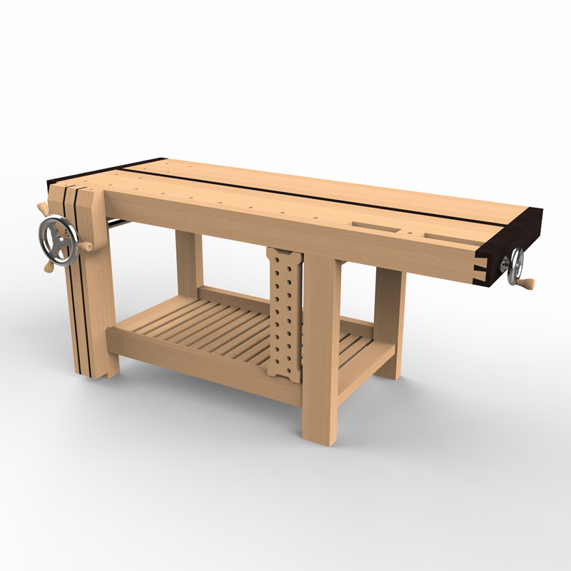 【老彭木作】多功能木工工作台木工桌钳工桌维修台roubo款