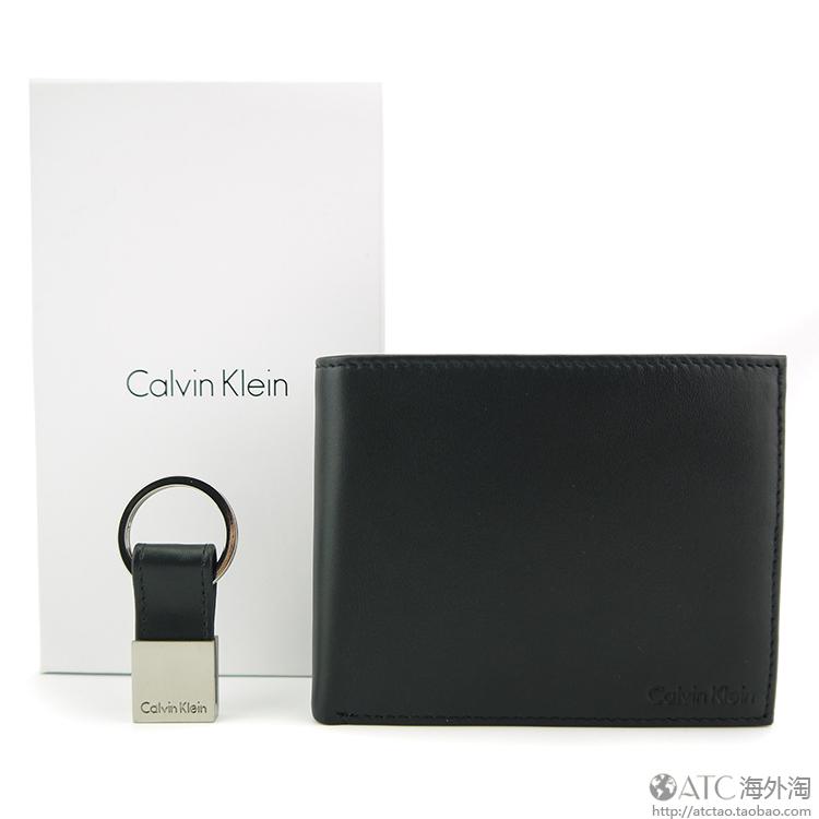 美国代购 正品直邮Calvin Klein CK真皮男士对折钱包短款钱夹现货