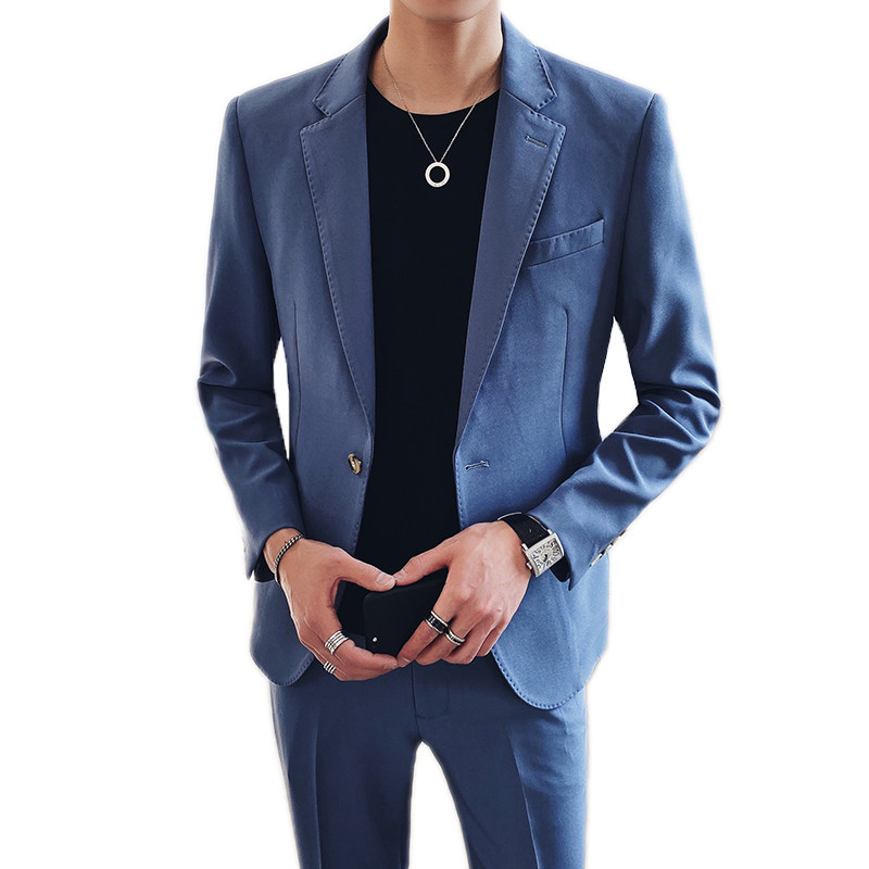 精致版型男士修身一粒扣西装 卡其 x141/p160 控180