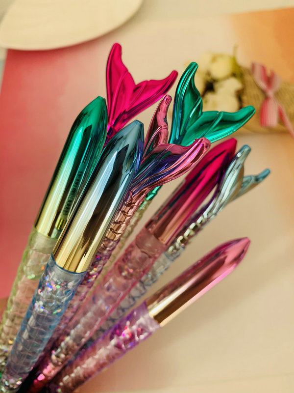 闪闪亮亮海洋风 同款系列镭射美人鱼中性笔来啦 高光笔上架