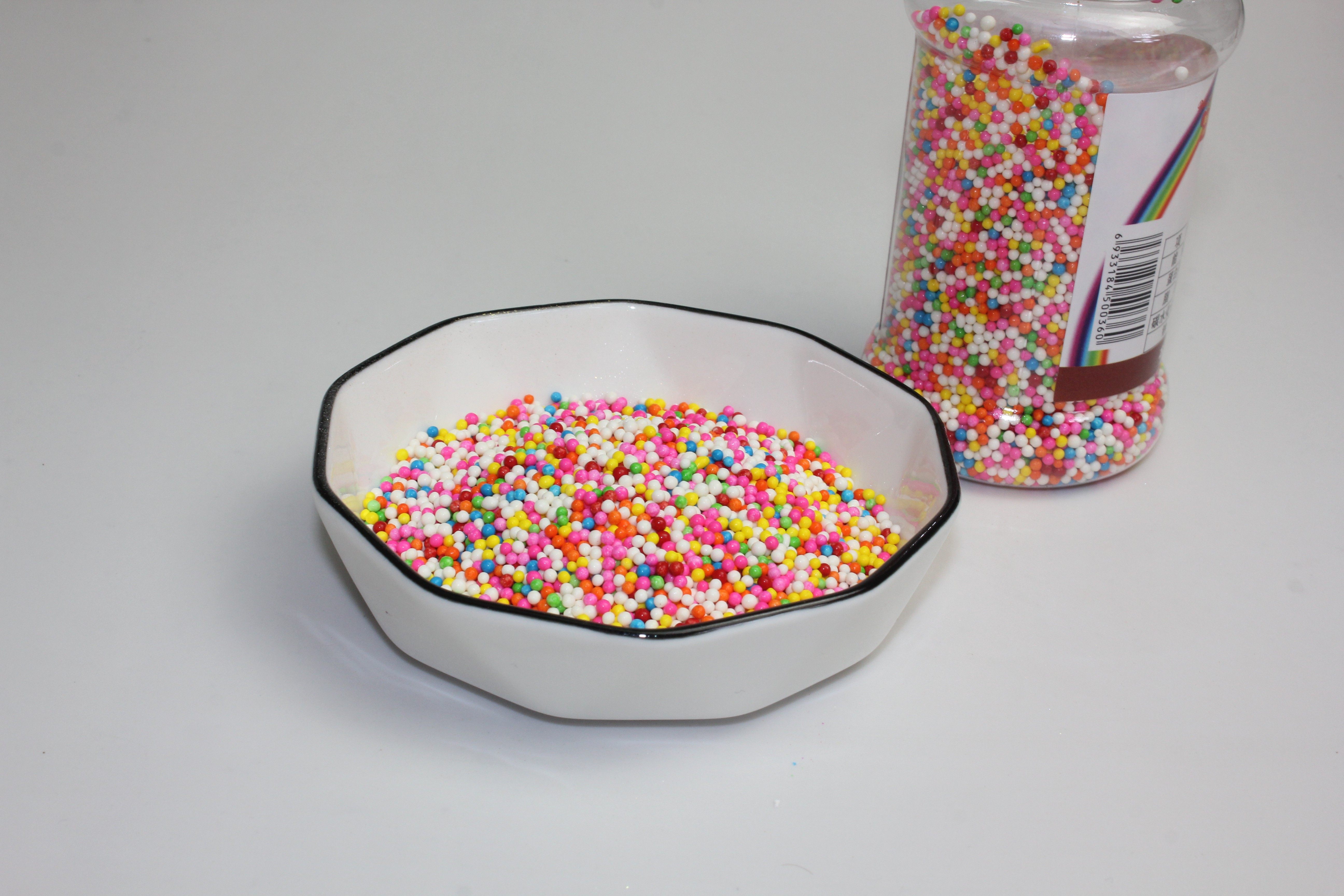 雅装小彩珠 蛋糕diy烘焙翻糖彩色装饰 棒棒糖奶油裱花彩粒120克