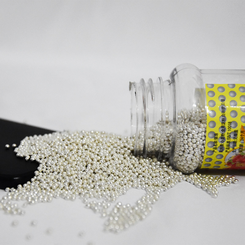 迷你银珠1.9特别版120g瓶装 烘焙蛋糕装饰棒棒彩糖珠粒奶油裱花珠