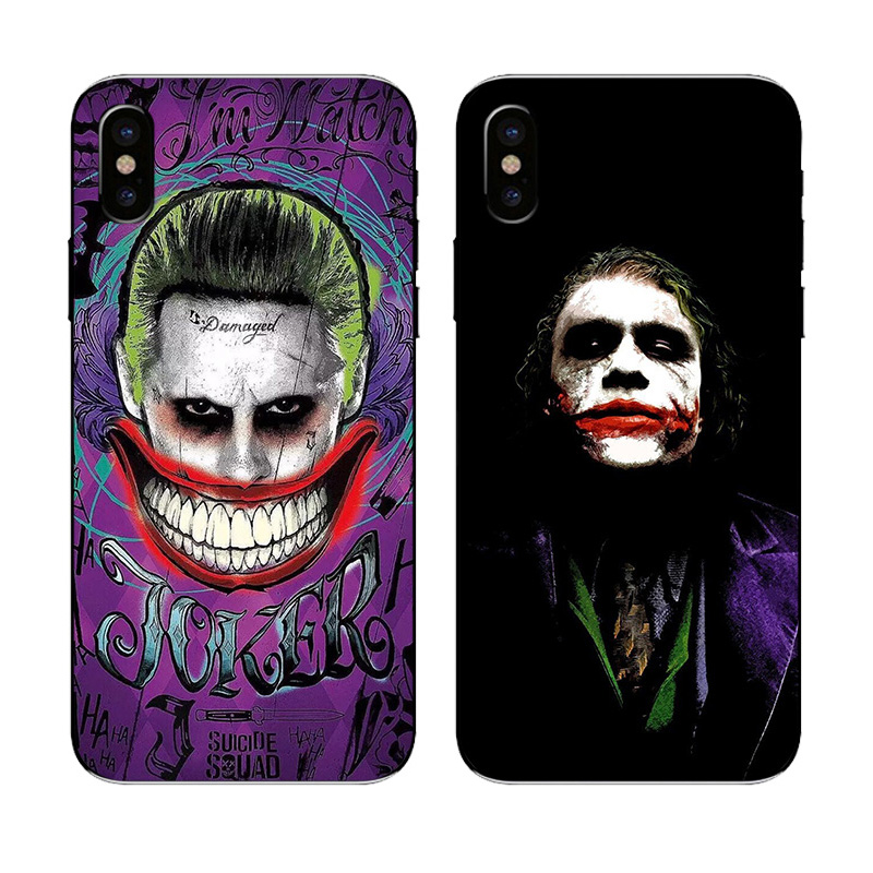 DC漫画个性派joker小丑适用iPhone XS MAX苹果XR/X全包边手机壳