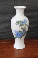 醴陵瓷器 手绘釉下彩 五彩 35CM观音瓶 礼品陶瓷台面镇宅花瓶