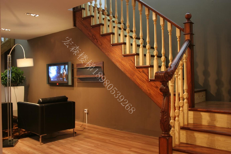 实木楼梯橡胶木水曲柳红橡楼梯成都宏森楼梯定做直销室内阁楼扶手在类目 全屋定制, 楼梯, 整体楼梯中 - 来自Buy2taobao.com提供专业的淘宝代购服务