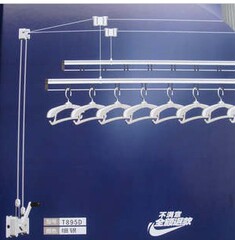 郁金香阳台晾衣架子母杆双杆手摇升降晾衣杆晒衣架 北京安装895