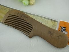 正品 天天见 精品 桃木梳 1-2  大号 有柄 密齿 简装 新品 特价