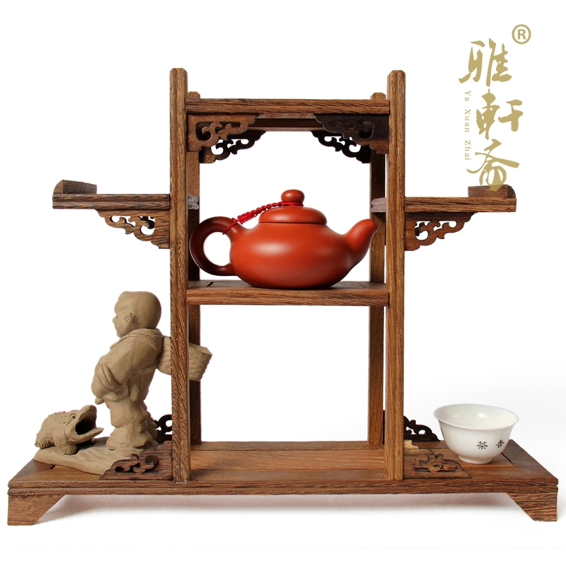 Mahogany furniture Kistler base teapot Chicken wings Wood carving Shelf dark-red enameled pottery teapot Ko Ko Rosewood basein the Residential furniture , Shelf , Curio/Shelf category - from Buy2taobao.com to provide professional Taobao agent buy service