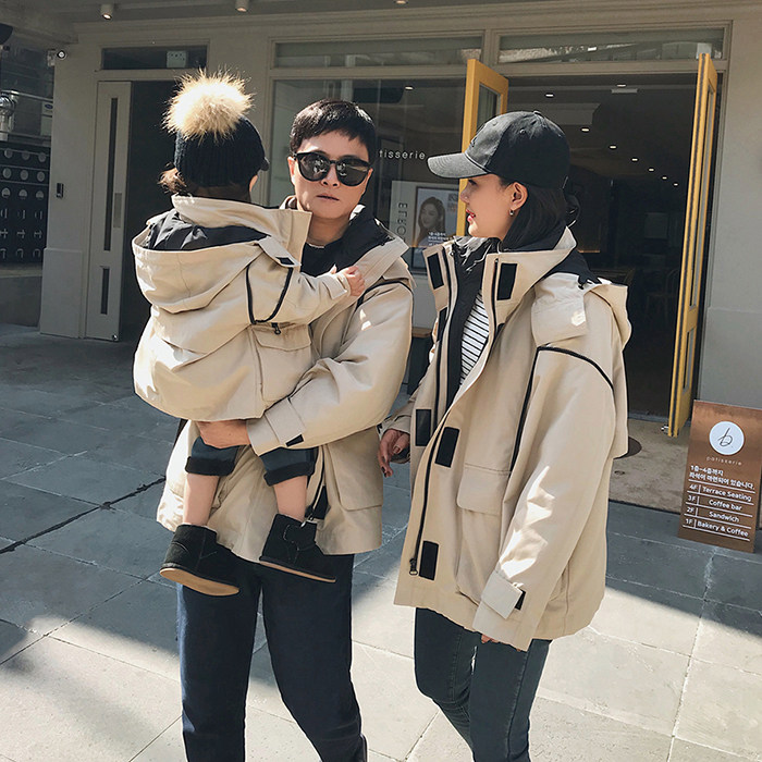 辰辰妈婴童装儿童冬装外套一家三口亲子装母女冲锋衣羽绒服两件套