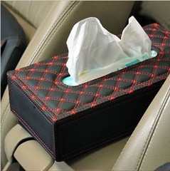 红酒款 豪华车用纸巾盒纸巾抽 车载座式纸巾盒 汽车用品饰品