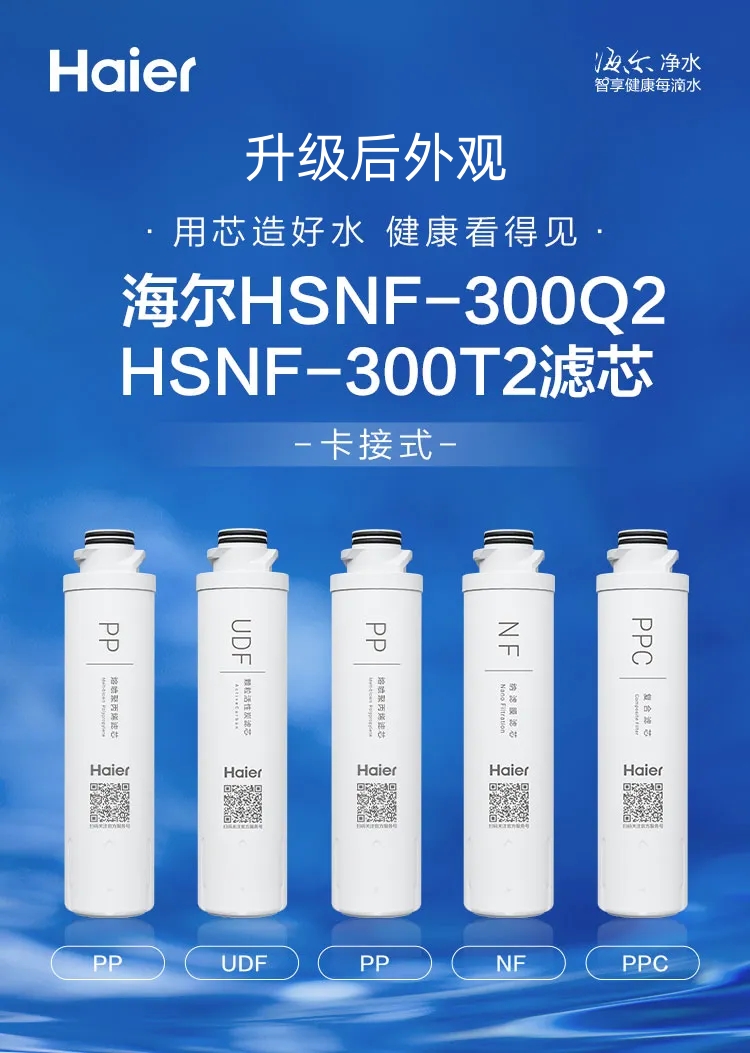 海尔施特劳斯净水器滤芯净水机HSNF-300Q2 300T2 原厂滤芯耗材