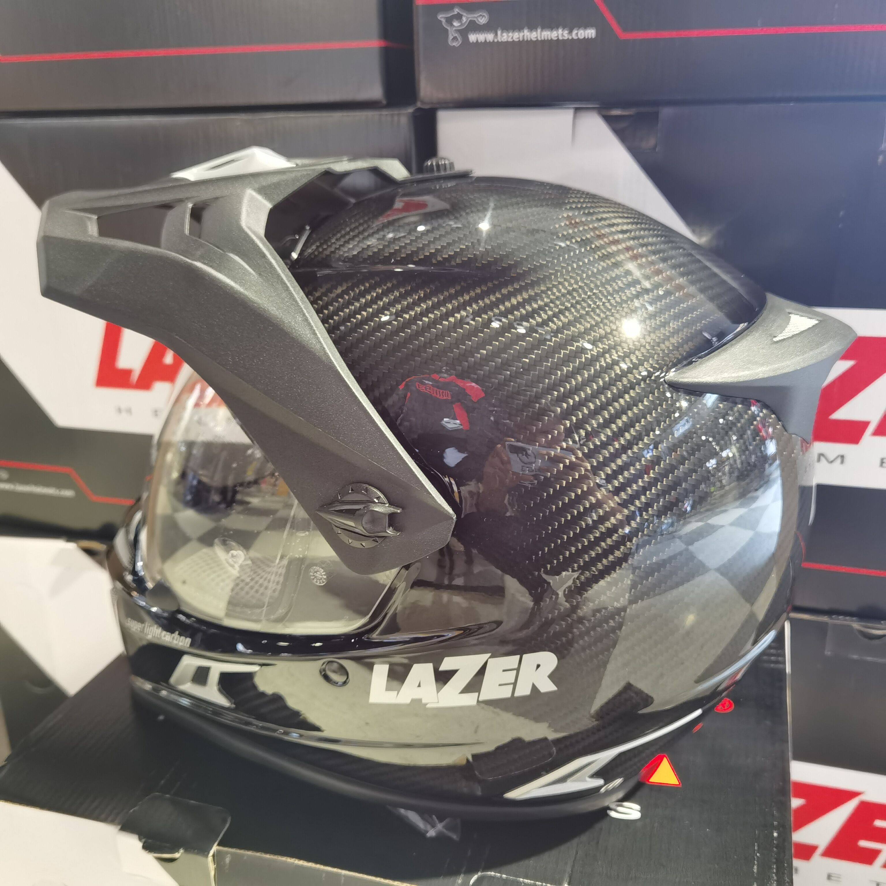 lazer摩托车头盔碳纤维拉力盔宝马adv全盔轻量公路越野大码骑行