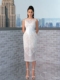 越南设计师春新款气质白色吊带蕾丝小礼服长裙名媛风收腰连衣裙女