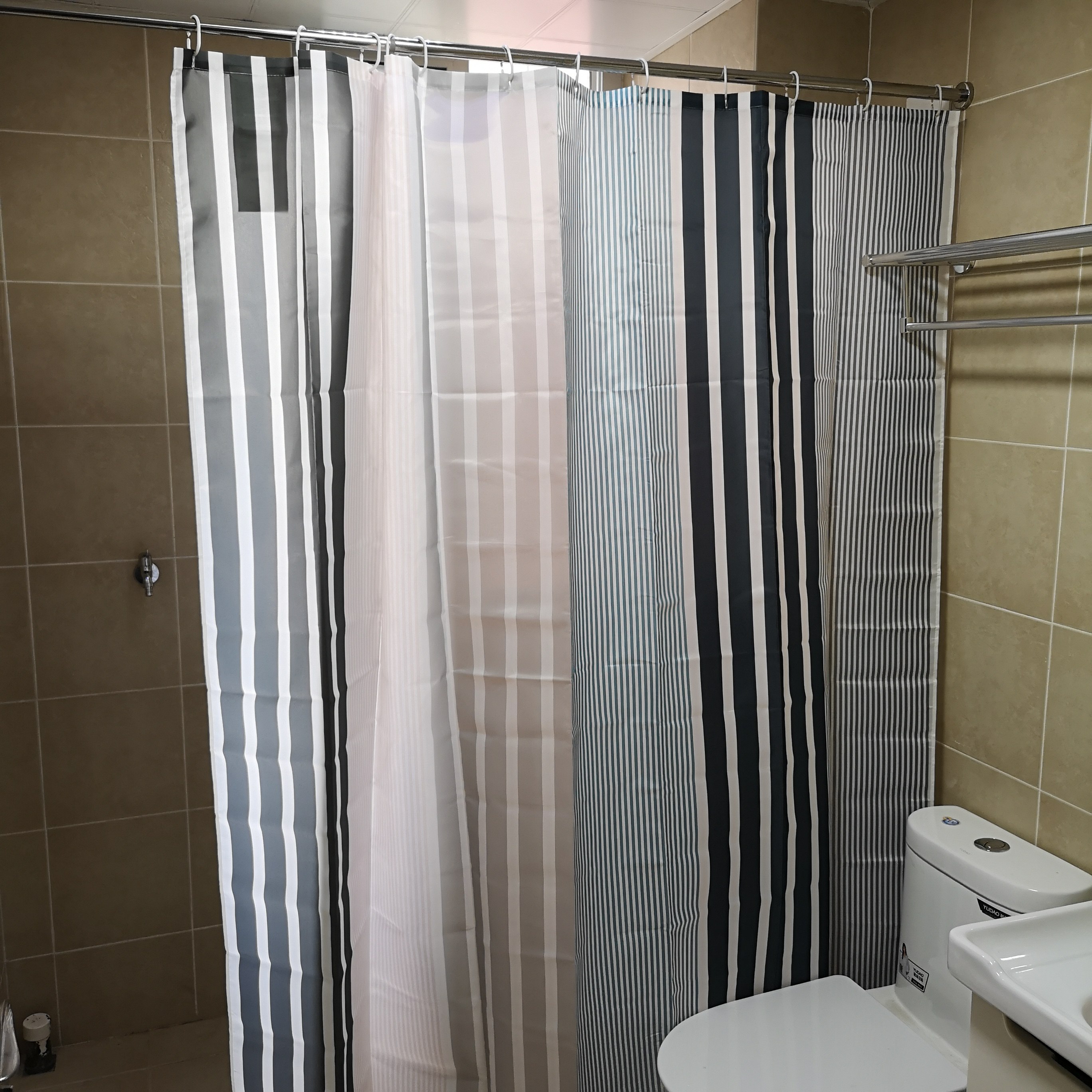 【ikea国内/宜家代购】 霍棱 浴帘杆可伸缩 免打孔浴帘杆 不锈钢