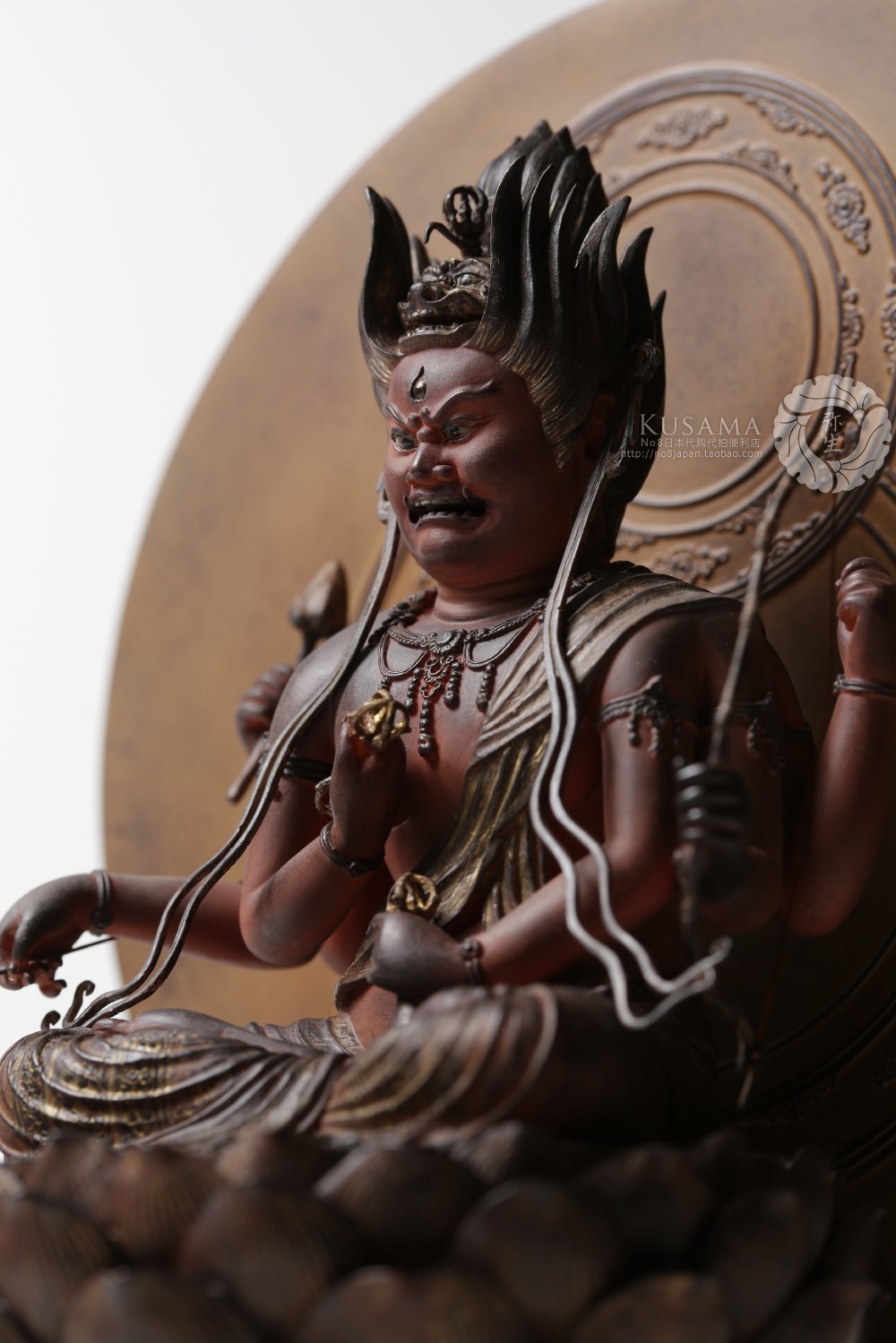 日本直邮代购手工复刻不动明王佛像佛经龛佛坛佛堂佛挂画佛珠24