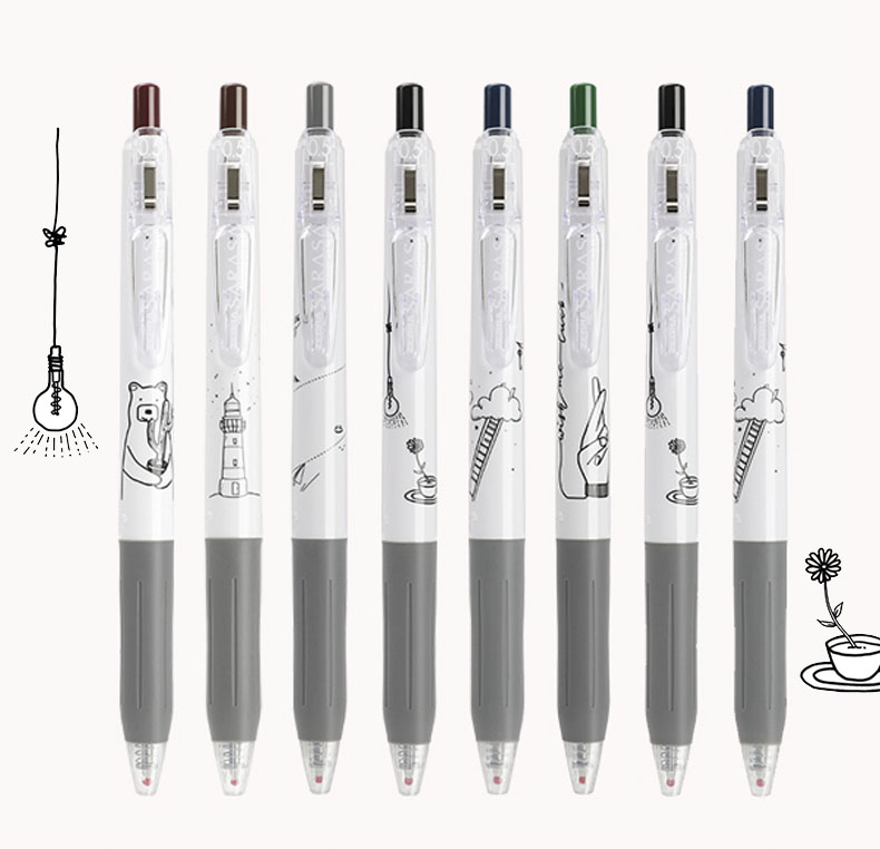 限定斑马SARASA不是闷设计 LIFE定制版JJ15中性笔复古色水笔0.5