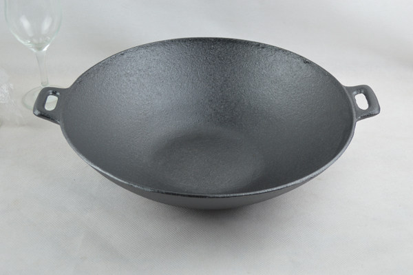 特价促销外贸出口铸铁炒锅炸锅炖锅生铁铁锅直径炒锅