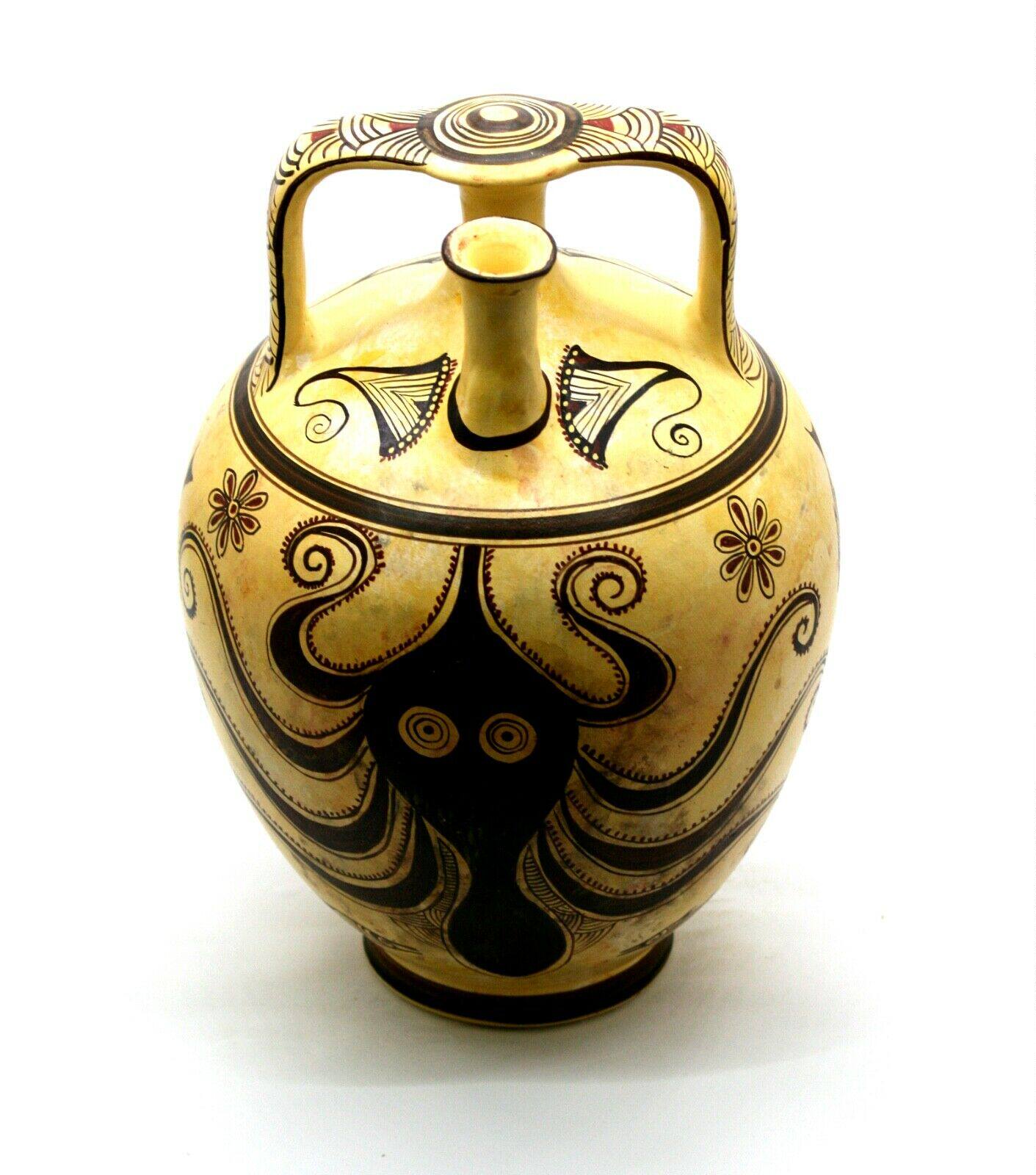 代购希腊神话迈锡文明章鱼陶罐土罐客厅花瓶摆件花瓶