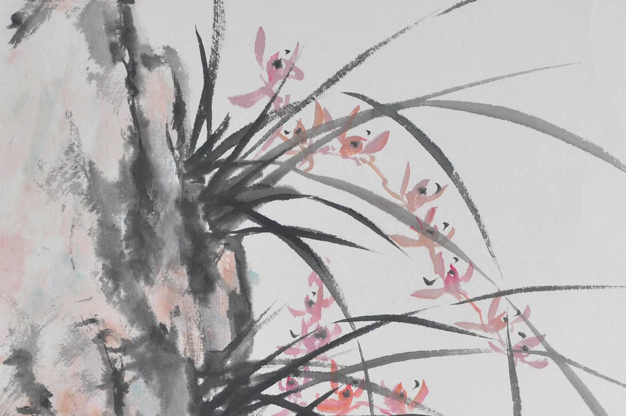 杨鹤林《君子之香兰花》国画水墨 何乐不为出品