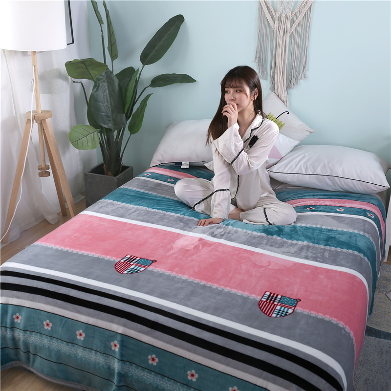 毛毯加厚法兰绒空调盖毯子珊瑚绒保暖毛绒铺床单人学生宿舍床垫单