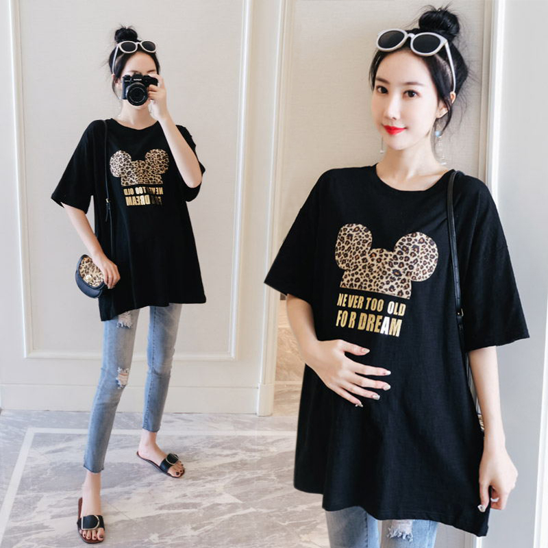 pregnant woman Short sleeved T-shirt pure cotton printing Easy Mid length version fashion T-shirt jacket Large have more cash than can be accounted for t-shirt dress Summer wearin the Maternity/Maternal supplies/Nutrition , Maternity , T-shirt category - from Buy2taobao.com to provide professional Taobao agent buy service