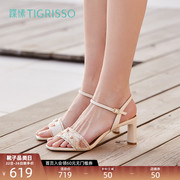 2021 new product square head thick high-heeled fashion all-match fashion sandals TA21305-12/15