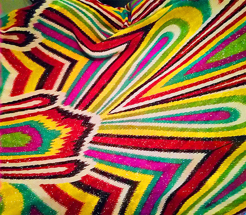 维吾尔族布料艾德莱斯真丝绸宽幅10