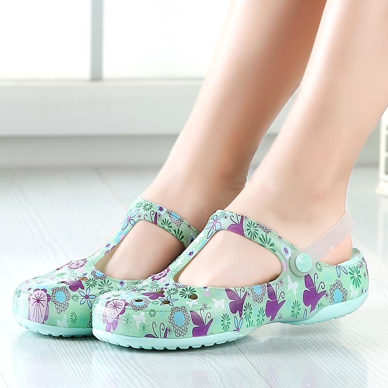 new pattern 2019 printing Crocs melissa Women's Shoes Beach shoes The thickness of the bottom Large Sandals Plastic shoesin the Women's Shoes, Sandals category - from Buy2taobao.com to provide professional Taobao agent buy service