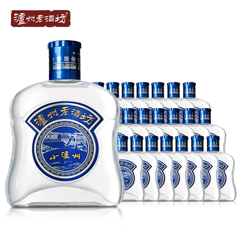 泸州老酒坊浓香型52度小泸州国产白酒125ml*24瓶白酒小酒小瓶箱装