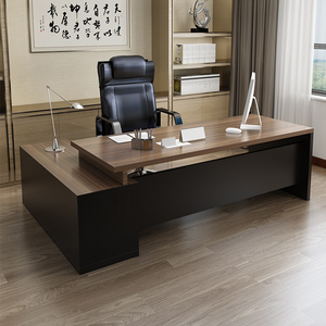 老板桌子经理单人桌总裁办公室桌商用办公桌椅组合简约现代大班台