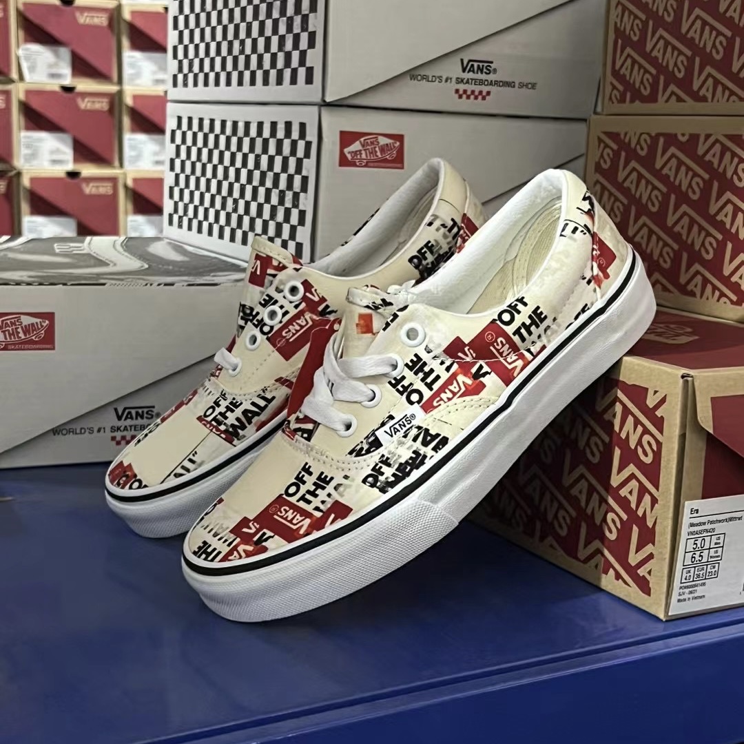 白菜代购 VANS ERA灰红字母印花板鞋低帮帆布鞋断码鞋VN0A4U39WN4