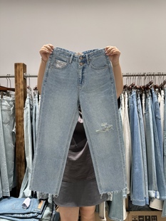 【BABO巴布】韩版破洞设计感显瘦牛仔裤  YS1-83635#卡布欧货