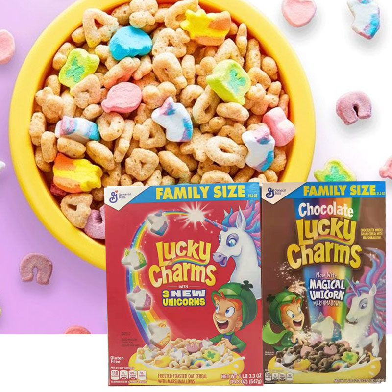 美国进口通用磨坊lucky charms棉花糖幸运彩虹麦片 即食原味麦片