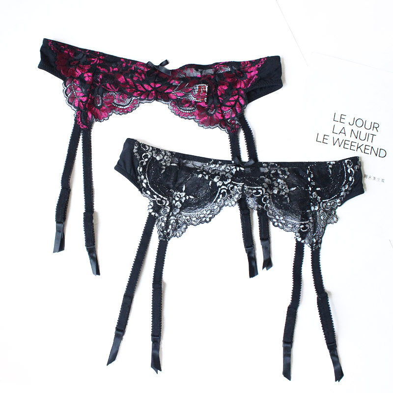 女士防掉防滑丝袜吊袜带欧美外单蕾丝袜夹性感吊袜夹扣大码