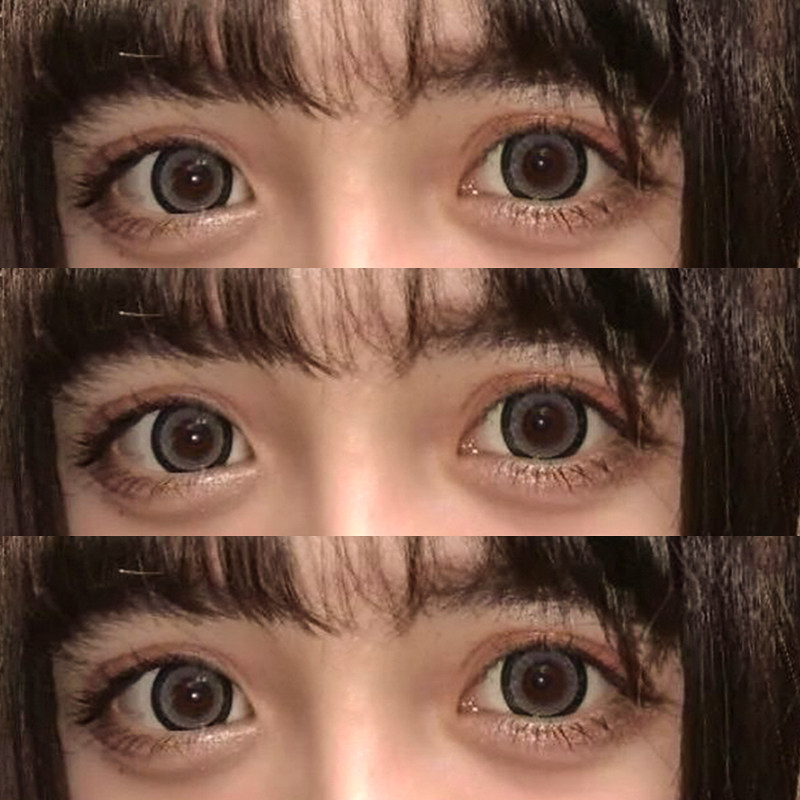 岚灰美瞳狗狗眼年抛女大直径14.5唐纳滋混血隐形眼镜半年抛艾魅k