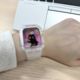 适用applewatch8表带苹果手表iwatch7硅胶运动一体壳带透明磨砂男女新款6/5/4/SE2代创意41/45mm夏季透气休闲