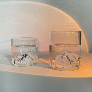 静谧观山杯ins玻璃酒杯家用日式果酒威士忌杯子高硼硅耐热泡茶杯