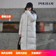 韩国代购Polham加厚中长款羽绒服女士轻便纯色净版连帽抗寒外套
