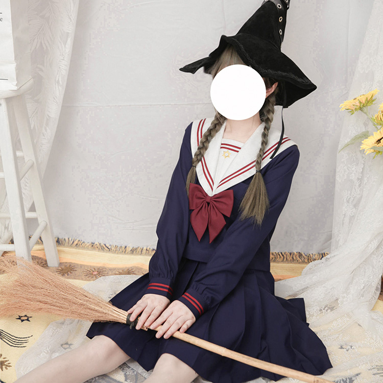 【现货】小魔女珠珠家jk原创水手服中间服正统日系学生制服春秋新