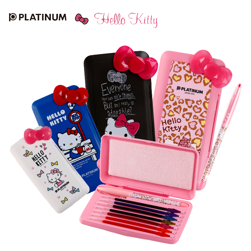 日本PLATINUM白金凯蒂猫中性笔HELLO KITTY钻石头学生可爱文具