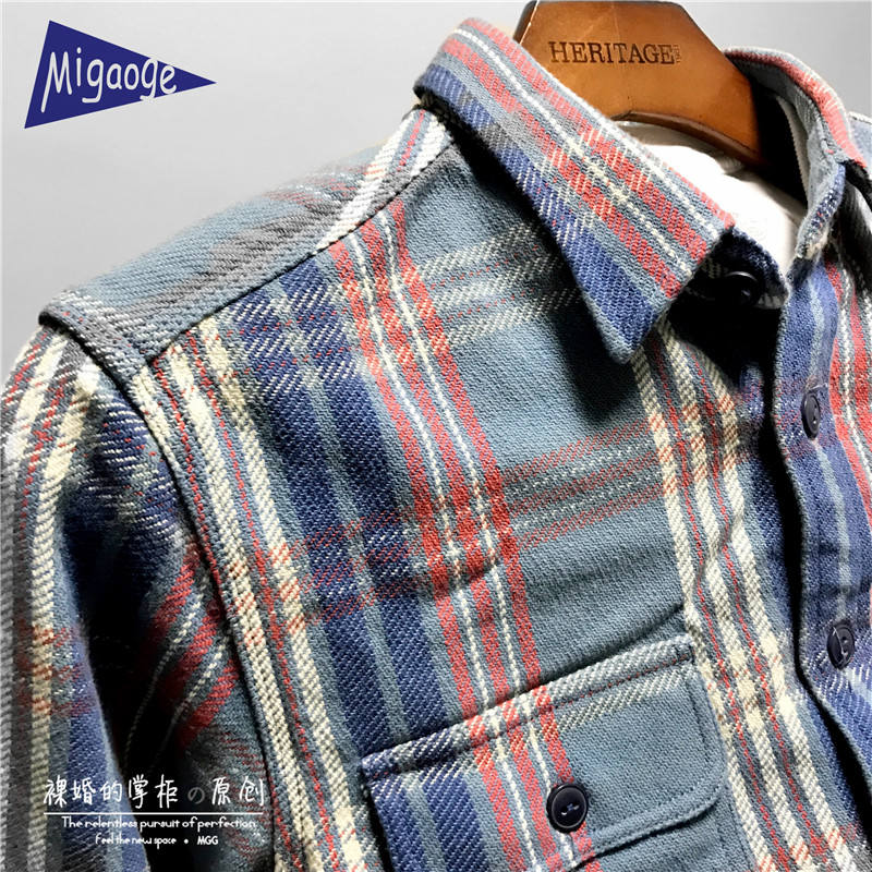 Autumn and winter thickening washing Brushed man Retro lattice shirt Europe and America leisure time shirt Self cultivation keep warm Long sleeve shirtin the Men's clothing, Shirt category - from Buy2taobao.com to provide professional Taobao agent buy service