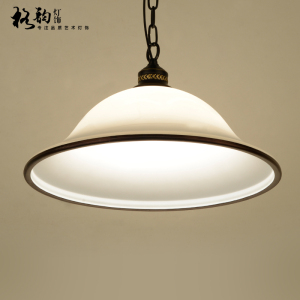 单头吊灯简约餐厅田园图片